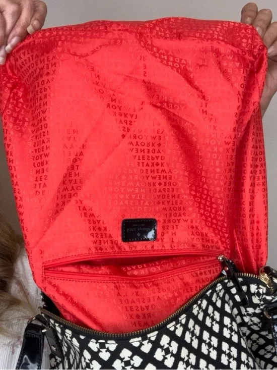 Kate Spade Classic Spade Mona shoulder bag in black and cream EUC Y2K - Picture 14 of 15